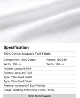 Fournisseur de tissus, textile de maison, tissu jacquard en coton 100% écologique, tissu sergé imperméable, tissu teint en fil, prix moins cher