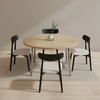Chaise de salle à manger en cuir et bois de style nordique minimaliste européen pour restaurant, table de salle à manger, hôtel, appartement