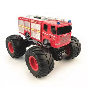 Voiture d'ingénierie incendie à l'échelle 1:18 super grande roue, <span class=keywords><strong>camion</strong></span> d'autobus scolaire avec lumières et musique - Product Image 1