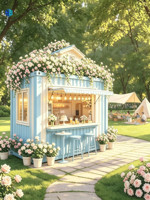 Bar conteneur préfabriqué de 3 mètres, kiosques extérieurs personnalisés, magasin mobile, café modulaire, villa moderne, bureau à domicile pour parc et jardin