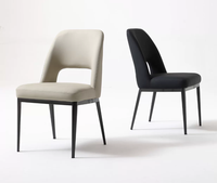 Chaise de salle à manger moderne en cuir - Empilable, stable et légère pour la maison, le bureau et les salons