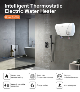 Nhiệt Nước Một Cách Nhanh Chóng 5500W 220V Vô Bước Núm Điều Khiển Nhiệt Độ Phạm Vi 25 ° C-55 ° C Điện Tankless Mini Máy Nước Nóng - Product Image 6