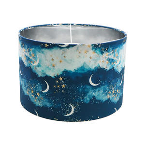 Novità pianeta <span class=keywords><strong>blu</strong></span> comodino lampada lampadari in tessuto paralume cerchio per bambini camere da letto - Product Image 5