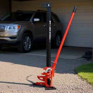 Cric de levage agricole à cliquet S4 10000 lb, 60 pouces, en acier, pour camion, SUV, levage de pare-chocs, usage intensif, couleur rouge - Product Image 2
