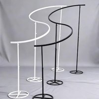 Support métallique incurvé en forme de S, support de décoration pour mariage et événements, cadre de décoration suspendu pour scène