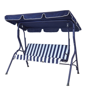 Outdoor Modern Iron Waterproof Garden Courtyard Furniture <b>Hammock</b> 3-<b>Seat</b> Swing - Product Image 1