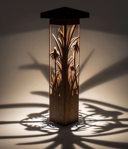 Decoration Corten Steel Welding Outdoor Garden Light Bollard Rusty Steel Led Light Lamp <b>Post</b> - Product Image 1