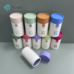 Tube Cylindrique en Papier Kraft Recyclé de Qualité Alimentaire, Conception Personnalisée, pour l'Emballage du Thé, du Café et des Snacks, avec Taille Personnalisée et Film en Aluminium - Product Image 3