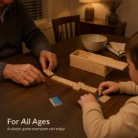 Jeu de dominos professionnel pour adultes avec spinner, tuiles double 12, boîte en bois, 24 pièces, coffret en bois naturel, cadeau