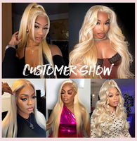 Perruque Lace Front sans colle 613 Blonde Body Wave 13x6 13x4 en dentelle transparente, cheveux humains vierges vietnamiens pour femmes noires