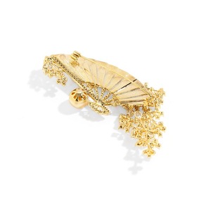 Bella <span class=keywords><strong>Viva</strong></span> Squisita spilla a forma di ventaglio colorata, in rame placcato oro, con perla naturale d'acqua dolce e zirconi scintillanti, regalo ideale per <span class=keywords><strong>le</strong></span> <span class=keywords><strong>donne</strong></span> - Product Image 5