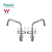 Robinet de cuisine commercial moderne Frascio pour hôtel, en acier inoxydable 304 brossé, certifié WaterMark, sans plomb, avec douchette extractible