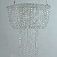 Arche suspendue de 7 pieds pour gâteaux, décoration de fête d'anniversaire, support de fleurs suspendu, lustres en cristal, présentoir à cupcakes