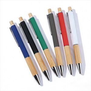 Bamboo Multicolor Metal Ballpoint <b>Pen</b> with logo Business Signature Metal <b>Pen</b> Black Custom <b>Pen</b> Suitable for Corporate Event Gifts - Product Image 3