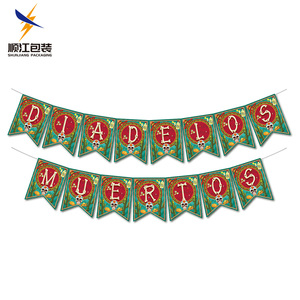 Venta al por mayor de pancartas colgantes coloridas de Halloween, Bandera de papel, letrero de pared para decoración de fiesta para graduación, Navidad, <span class=keywords><strong>Año</strong></span> <span class=keywords><strong>Nuevo</strong></span>, Pascua - Product Image 2