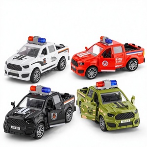 Coche de Policía de Juguete para Niños, Modelo Todoterreno de Simulación Inercial de Plástico 1:5, Regalo para Puesto de Venta, Comercio Exterior Transfronterizo - Product Image 1