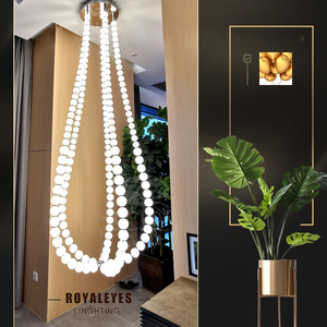 Lampe Led suspendue en <span class=keywords><strong>boule</strong></span> de verre au Design créatif post-moderne, <span class=keywords><strong>luminaire</strong></span> décoratif d'intérieur, idéal pour un Loft, un Restaurant ou une entrée - Product Image 2