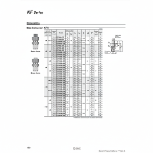 Inserto SMC Pneumatics, accesorio de inserción, piezas neumáticas, KFH10U-04S - Product Image 1