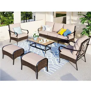 Other Modern Garden Outdoor Rattan Wicker Sofa Set Chair Outside Furniture Pool Outdoor