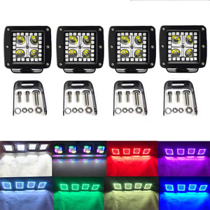 Ứng dụng & điều khiển từ xa 3 inch RGB Cube Lights Đảng 4x4 LED làm việc ánh sáng cho offroad xe tải - Product Image 1