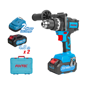 ชุดเครื่องมือสว่านไร้สาย FIXTEC 20V แบตเตอรี่ลิเธียมแบบชาร์จได้ สว่านคอนกรีตแบบไร้แปรงถ่าน พร้อมไขควงกระแทก รุ่น FCD201501 M - Product Image 3