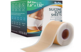 Rouleau de plâtre en <span class=keywords><strong>silicone</strong></span> PU de qualité médicale imperméable et réutilisable pour le teint de la peau Bandes de <span class=keywords><strong>pansement</strong></span> pour le soin des plaies Bande adhésive souple pour cicatrices - Product Image 5