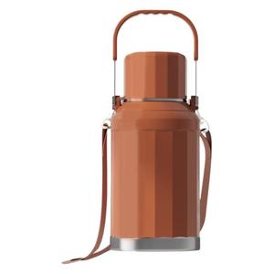 Thermos en acier inoxydable, grande capacité, bouteille d'eau isolée portable avec infuseur à thé, tasse cadeau, orange - Product Image 1