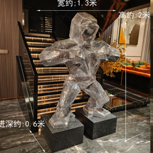 Escultura Geométrica de Gorila <span class=keywords><strong>Babuino</strong></span> de Resina Nórdica, <span class=keywords><strong>Mono</strong></span> Grande, Adornos de Decoración, Sala de Exposiciones, Arte Popular de Dibujos Animados, Manual Artístico - Product Image 5