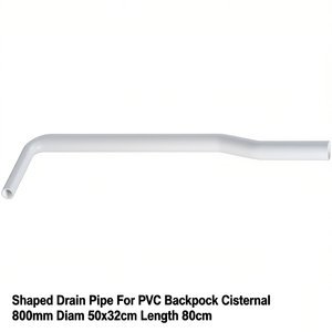 Tubo de drenaje con forma para cisterna de PVC tipo mochila, 800 mm de diámetro, 50x32 cm, longitud 80 cm - Product Image 3