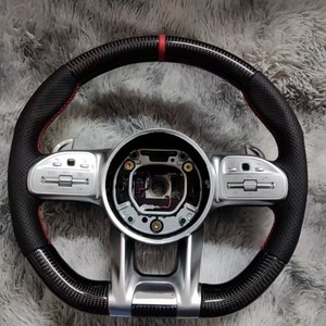 <span class=keywords><strong>Volant</strong></span> en fibre de carbone pour Mercedes Benz <span class=keywords><strong>AMG</strong></span> GLC GLE 450 <span class=keywords><strong>A45</strong></span> C43 C63 C450 S63 E63 W205 W213 W222 A250 C E S G Class Gla - Product Image 3