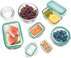 Recipiente de Vidrio Apto para Microondas de Gran Capacidad, Recipiente Hermético de Alta Calidad para Almacenamiento de Alimentos, Caja de un Solo Compartimento - Product Image 1