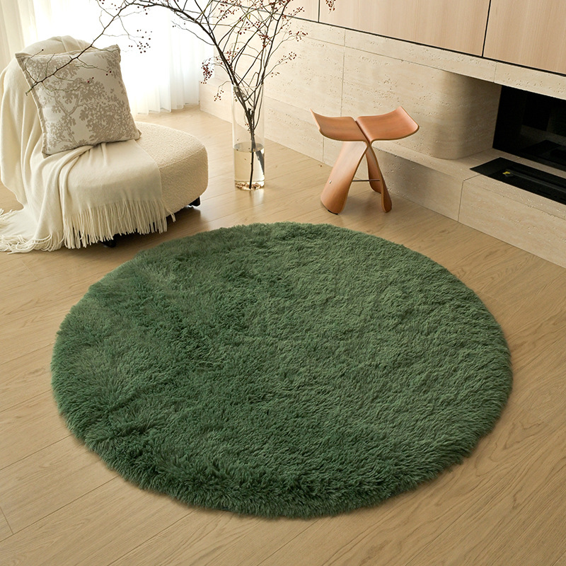 Forme ronde à poils longs - vert foncé