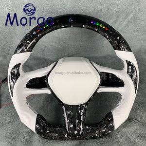 Amélioration intérieure de bouton de klaxon de volant en cuir de conception de course en Fiber de carbone personnalisée pour <span class=keywords><strong>Infiniti</strong></span> Q50 Q50L Q50S Q60 - Product Image 2