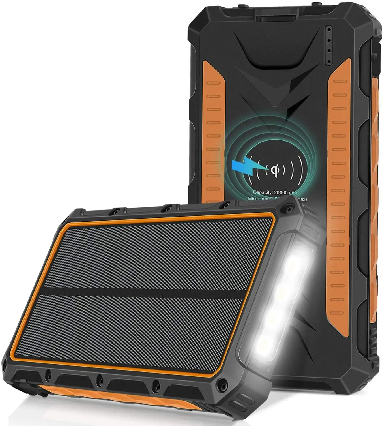 Neue Produkte Solarenergie-Powerbank 20000 mah Qi Standard kabellose Schnellladung Solarstrombank