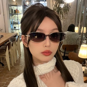 <b>Retro</b> Rectangle <b>Sunglasses</b> For Women Full Rim Polarized UV400 Metal Frame Sun Protection 2025 Style - Product Image 1