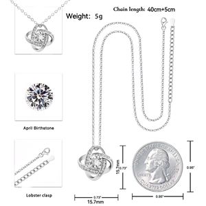 Collana con <span class=keywords><strong>Ciondolo</strong></span> a <span class=keywords><strong>Quadrifoglio</strong></span> Cuore a Cuore in Acciaio Inossidabile con Zirconi 5A, Bestseller Transfrontaliero - Product Image 4