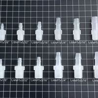 Connecteur de tube barbelé en plastique fileté mâle femelle M5 à 4mmID raccord de tuyau en PP de qualité alimentaire