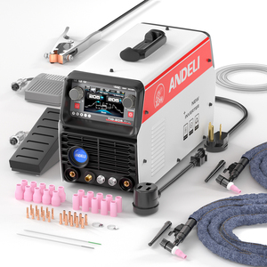 ANDELI Máquina <span class=keywords><strong>de</strong></span> <span class=keywords><strong>Soldar</strong></span> <span class=keywords><strong>TIG</strong></span> para Aluminio, Multifuncional, LCD Inteligente, <span class=keywords><strong>Tig</strong></span>-250 Pro, 9 en 1, AC/DC, <span class=keywords><strong>TIG</strong></span> <span class=keywords><strong>de</strong></span> Alta Frecuencia (HF), Pulsado, en Frío, MMA - Product Image 1