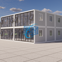 Maison conteneur modulaire portable et respirante de 20 pieds - Maison mobile à double étage avec solution de projet complète