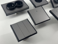 Interruptor de Pared Eléctrico de Acero Inoxidable, Estándar Europeo, de Una Vía y Dos Posiciones, Interruptores de Luz, Gran Venta
