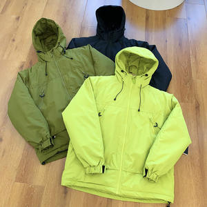 Veste coupe-vent légère en toile de style vintage, écologique, avec boutons recouverts, col mandarin, pour activités hivernales en extérieur - Product Image 1