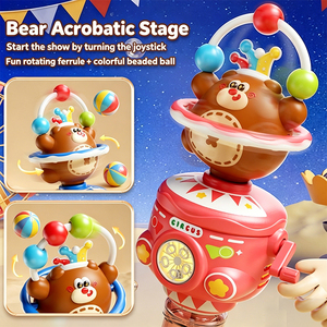 YS TOYS Bear <span class=keywords><strong>Circus</strong></span> Bubble Stick - Máquina de Burbujas Eléctrica Automática con Luces LED, Juguete de Oso Giratorio para Niños, Juego al Aire Libre - Product Image 3