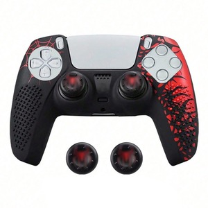 Étui en silicone antidérapant personnalisable pour manette <span class=keywords><strong>PS5</strong></span> avec points, couleurs mélangées et camouflage pour commande en gros - Product Image 4