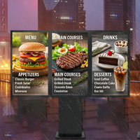Tablero de Menú Digital para Autoservicio en Exteriores, Pantalla LCD 4K de Alto Brillo con Protección IP65 y CMS en la Nube Integrado para Publicidad de Comida Rápida