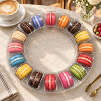 Boîte d'emballage cadeau jetable et recyclable en PET de haute qualité pour macarons et chocolats