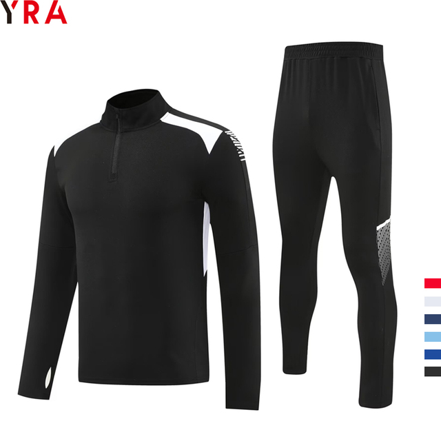 Customized Team Logo Latest 2026 Men's Training Tracksuit Half Zipper Football Soccer Set 100% Polyester Quick Dry Autumn