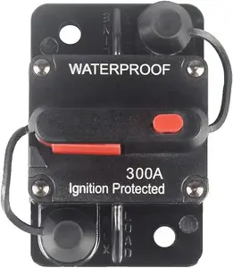 Waterproof 300 Amp Automotive Marine Circuit Breaker with Manual Reset Car Speaker Resettable Fuse Used In Battery Charges