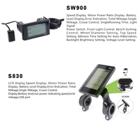 Pièce de vélo électrique YF-45A Moteur sans balais 48V Batterie au lithium Écran LCD Système de contrôle intelligent 45A Accélérateur rotatif 2000W Pliable