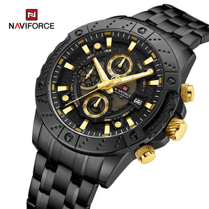 Naviforce 9227 nf9227 kinh doanh thạch anh Đồng hồ đeo tay đồng hồ thép không gỉ Đồng hồ chống thấm nước người đàn ông Chronograph Relogio Masculino - Product Image 1