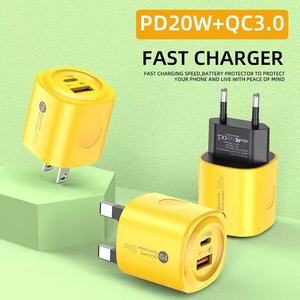 Kép USB treo tường sạc pd20w Type-C nhanh chóng sạc đầu QC3.0 Châu Âu Mỹ Tiếng Anh cắm cho máy tính xách tay và điện thoại di động - Product Image 2